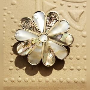 Vintage Beltbuckle Taxco Silver & Abalone